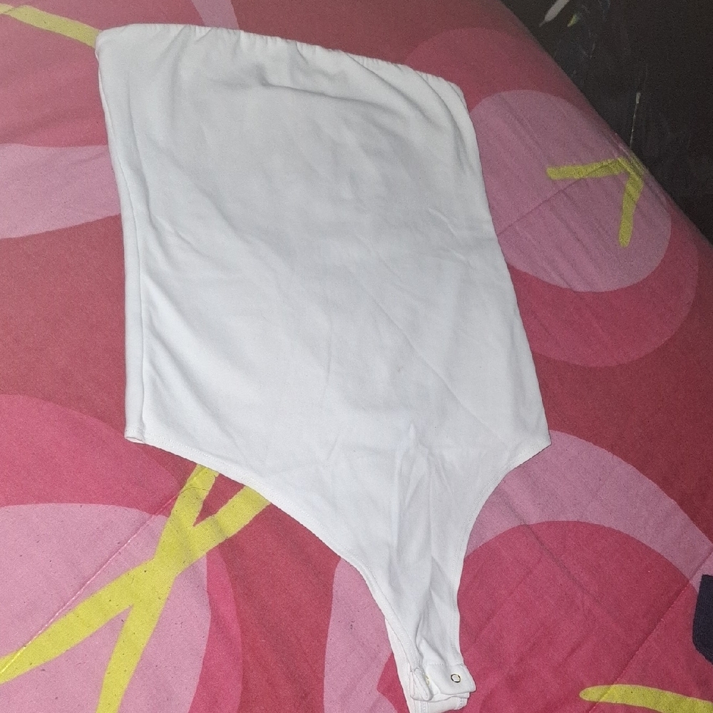 White Strapless Bodysuit
